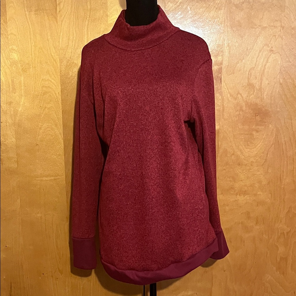 Serra Large Maroon Funnel Neck Sweatshirt